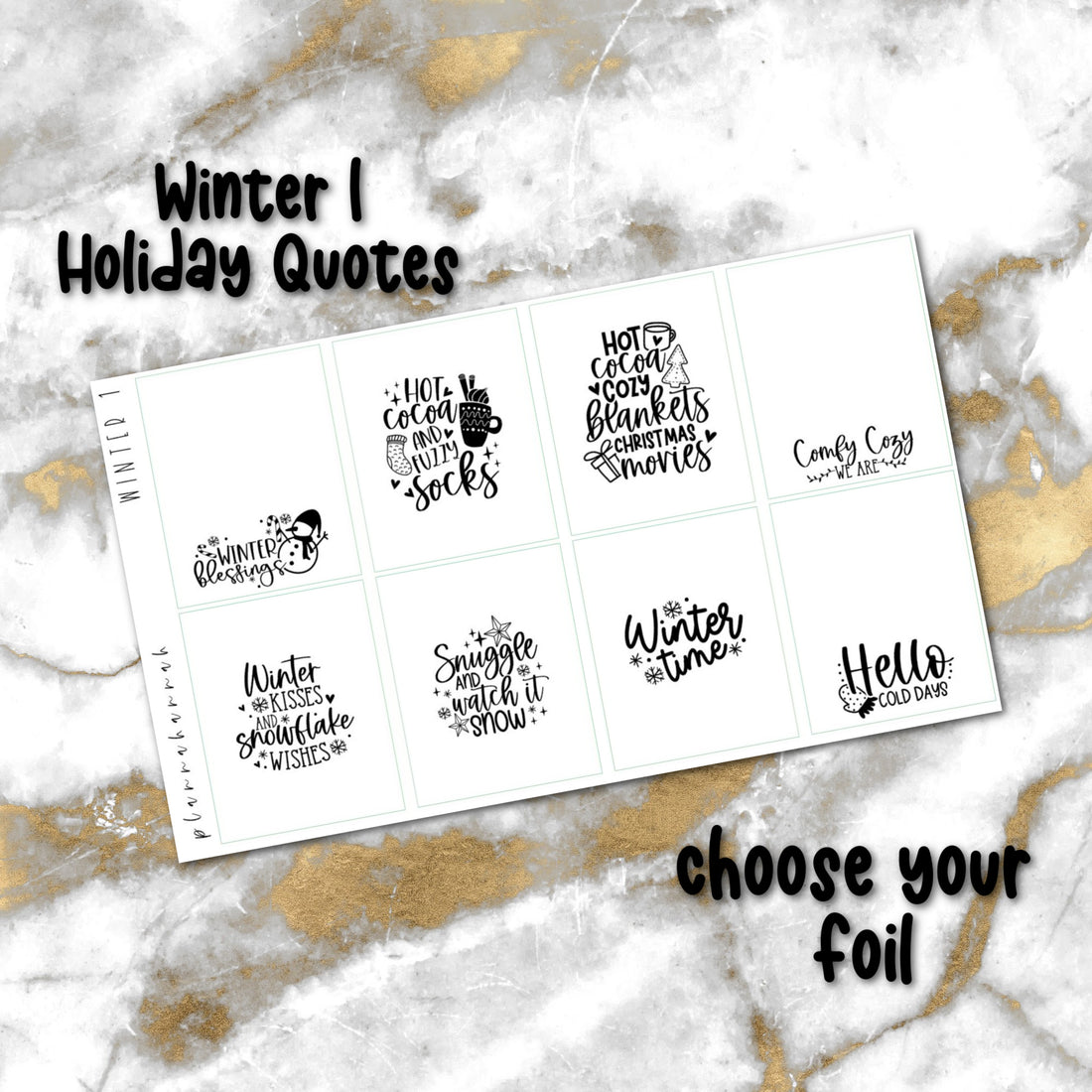 Winter 1 | Foiled Holiday Quotes