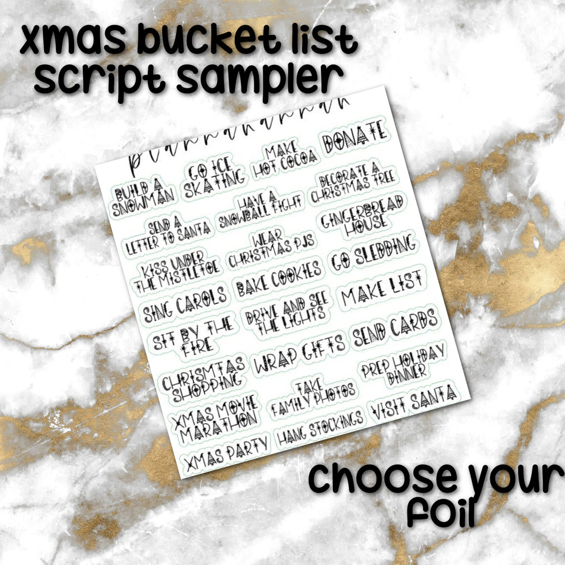 Xmas Bucket List | Foiled Holiday Sampler