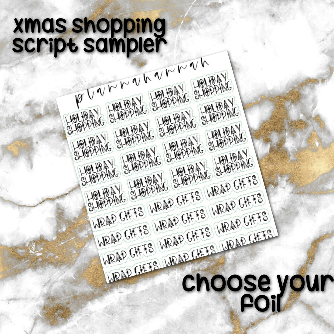 Xmas Shopping | Foiled Holiday Sampler