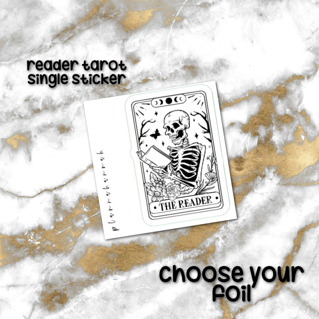 Reader Tarot | Foiled Single Sticker *NOT WATERPROOF*