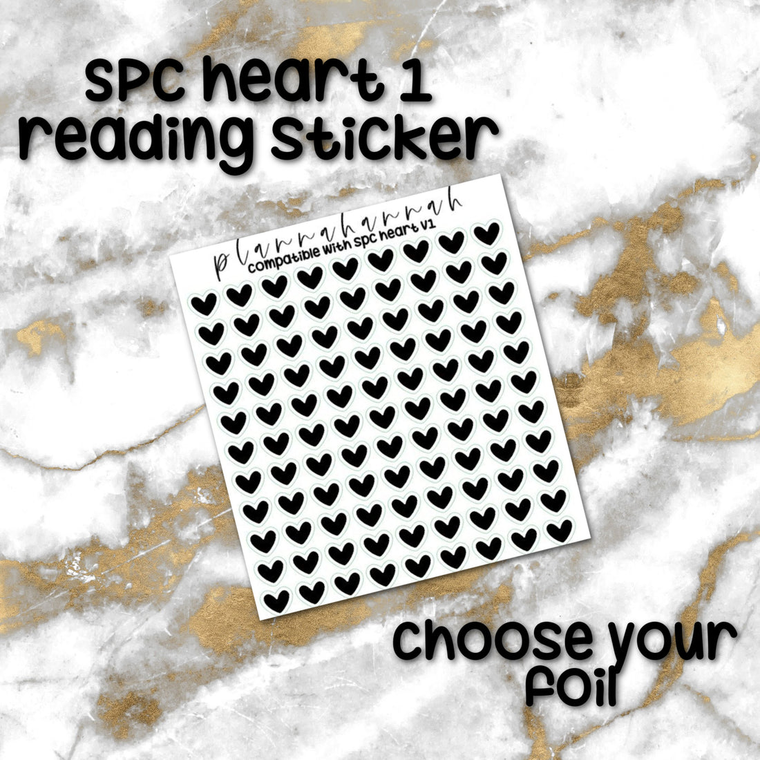 SPC Heart 1 | Foiled Reading Journal Deco