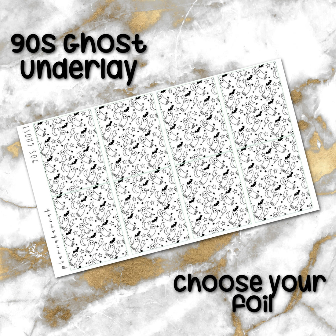 90s Ghost | Foiled Halloween Underlays
