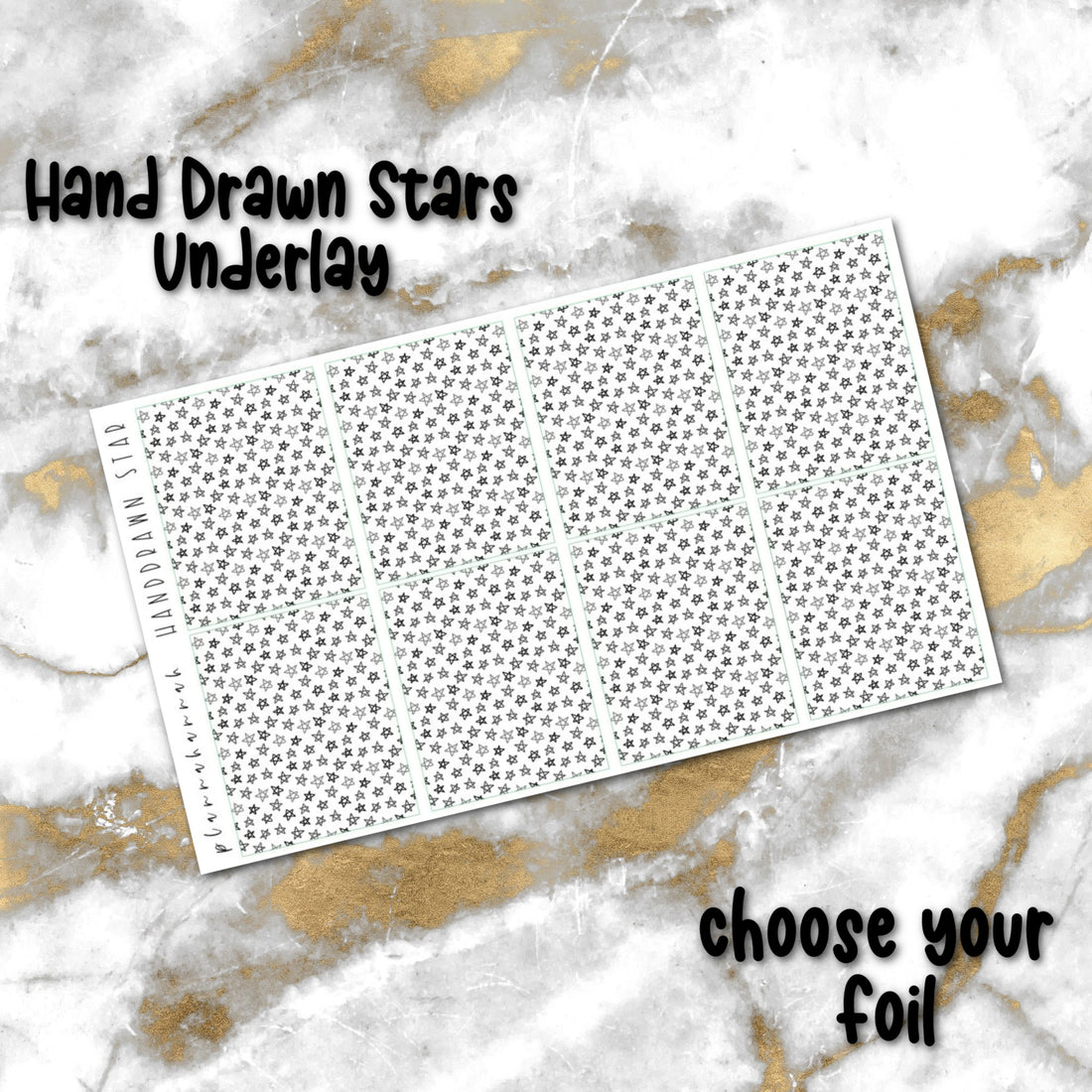 Hand Drawn Stars | Foiled Underlays