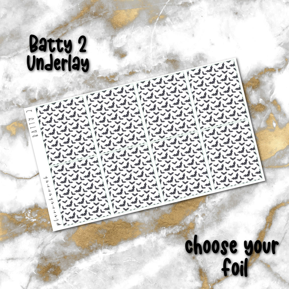 Batty 2 | Foiled Halloween Underlays