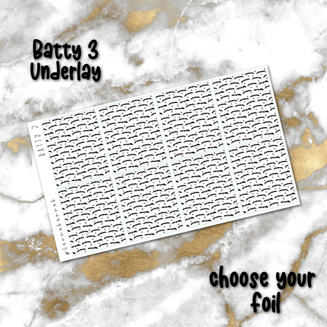 Batty 3 | Foiled Halloween Underlays