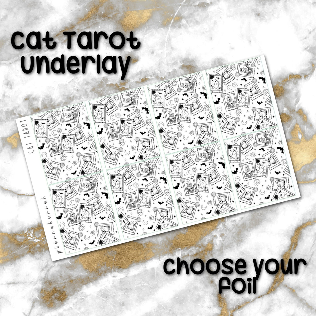 Cat Tarot | Foiled Halloween Underlays