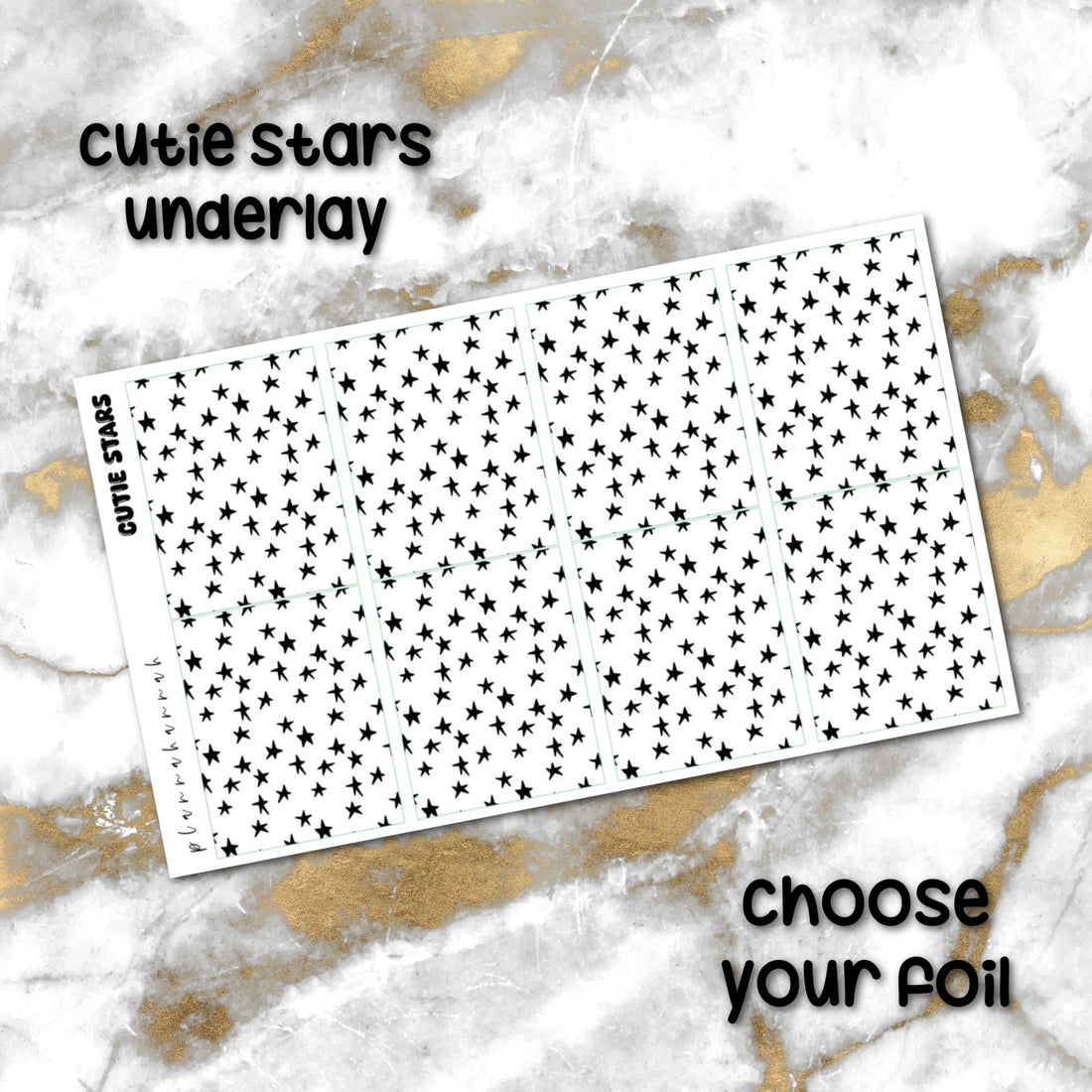 Cutie Stars | Foiled Underlay