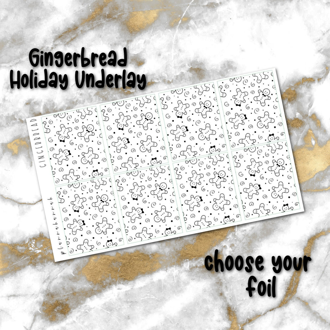 Gingerbread | Foiled Holiday Underlays