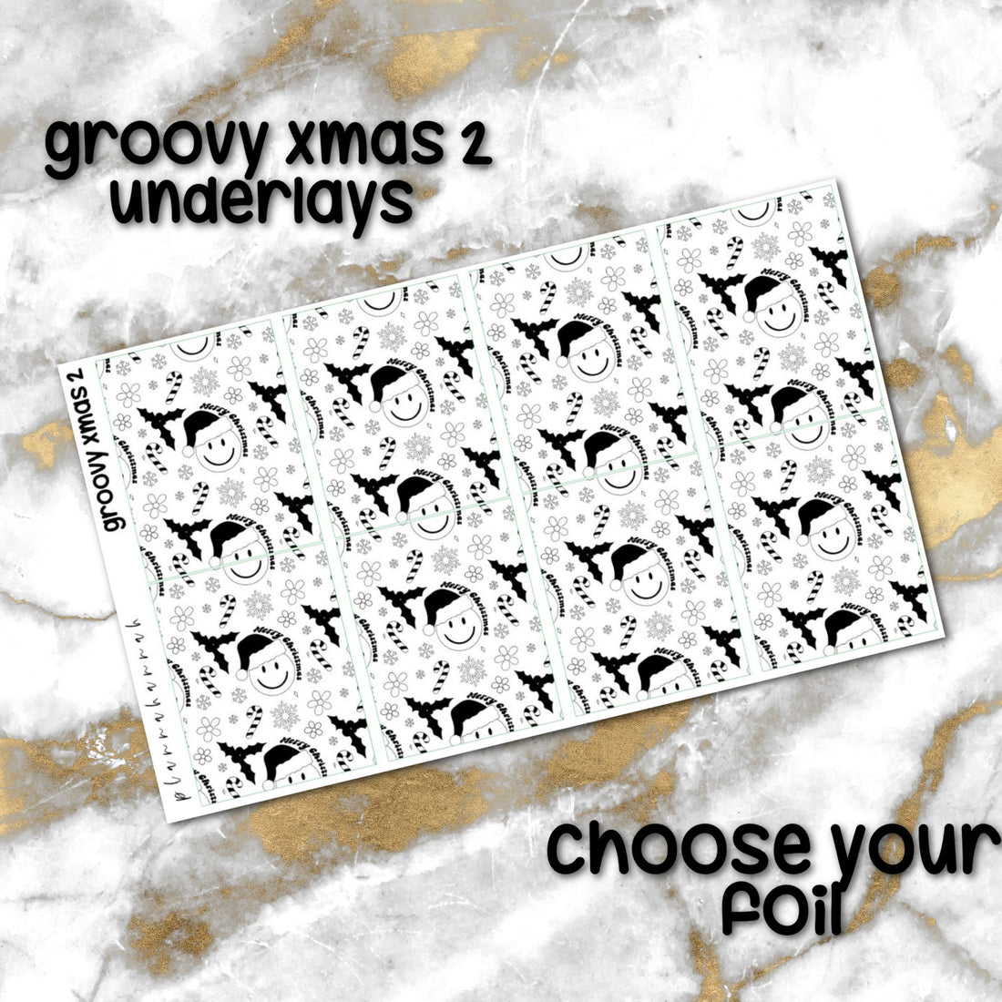 Groovy Xmas 2 | Foiled Holiday Underlays