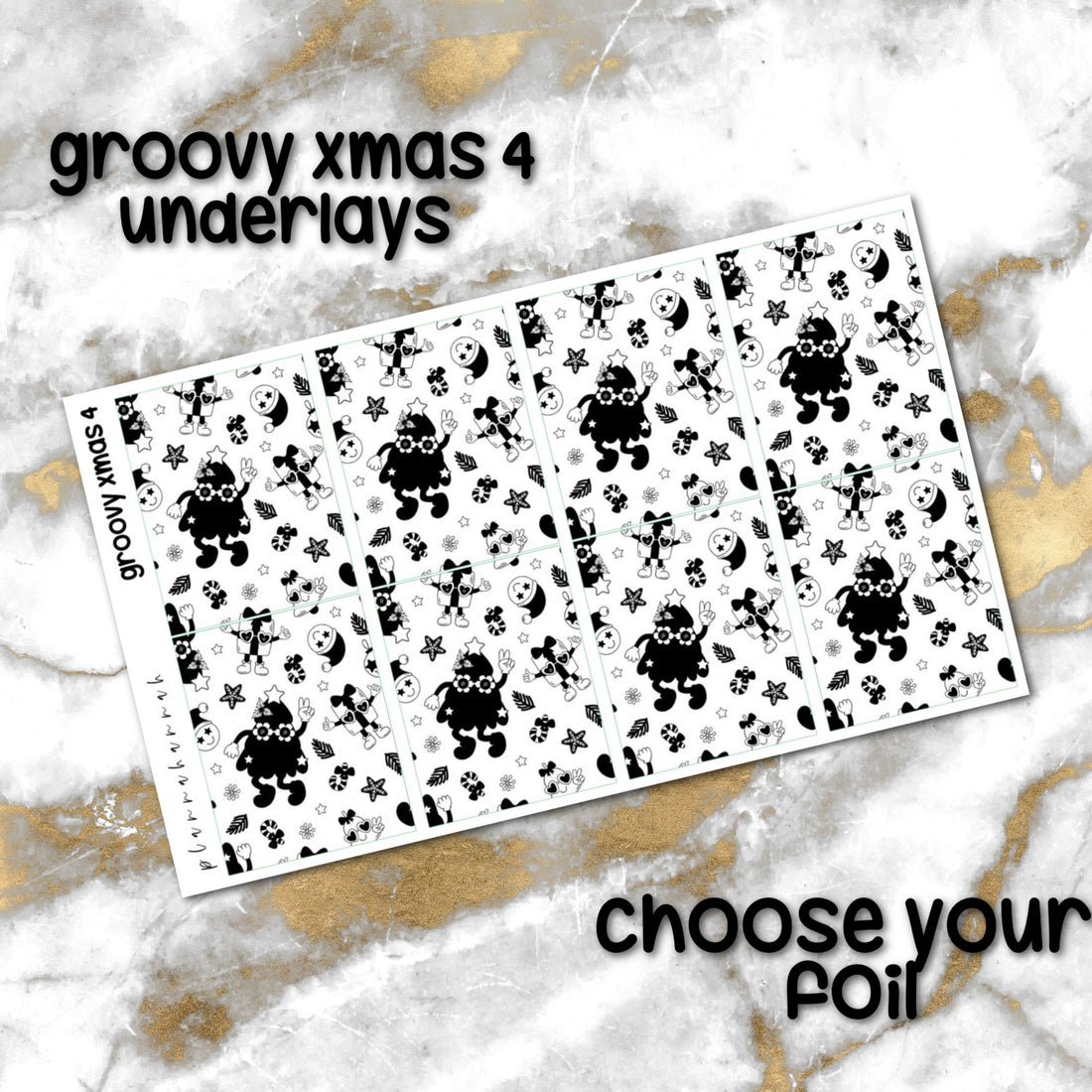 Groovy Xmas 4 | Foiled Holiday Underlays