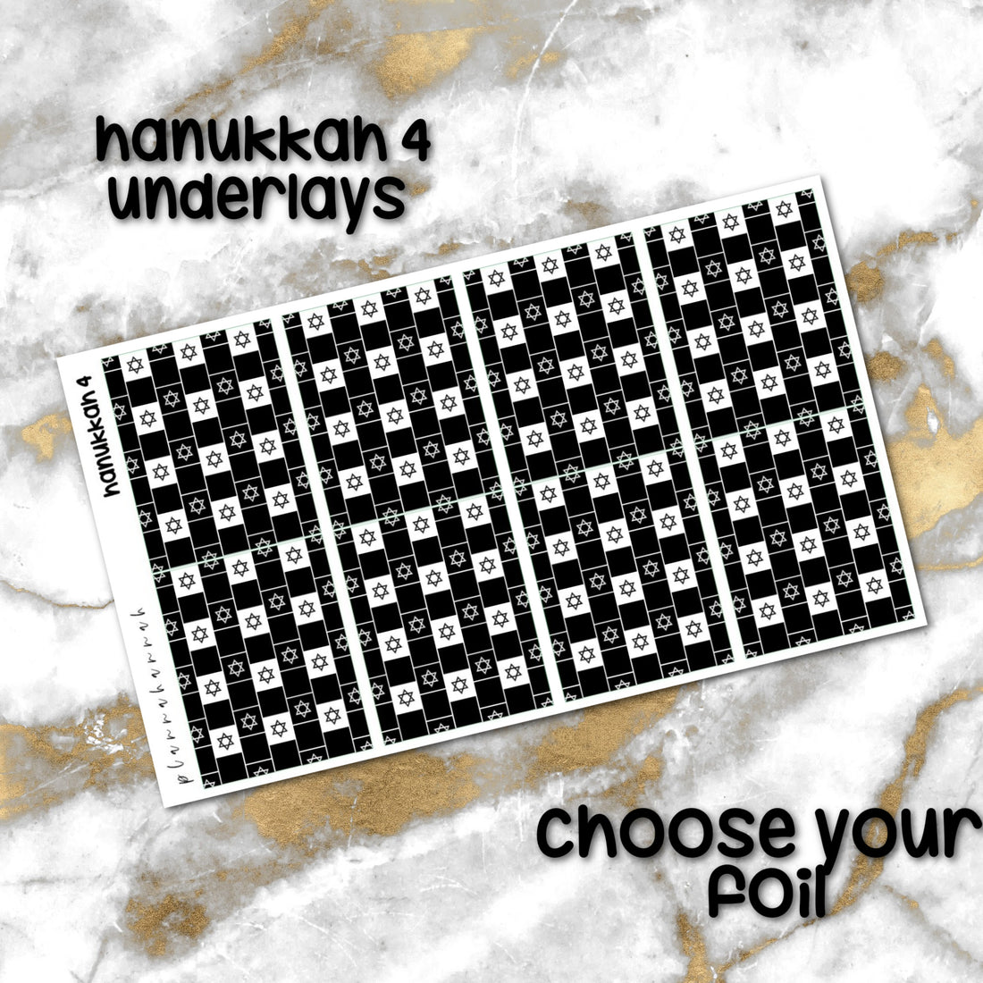 Hanukkah 4 | Foiled Holiday Underlays