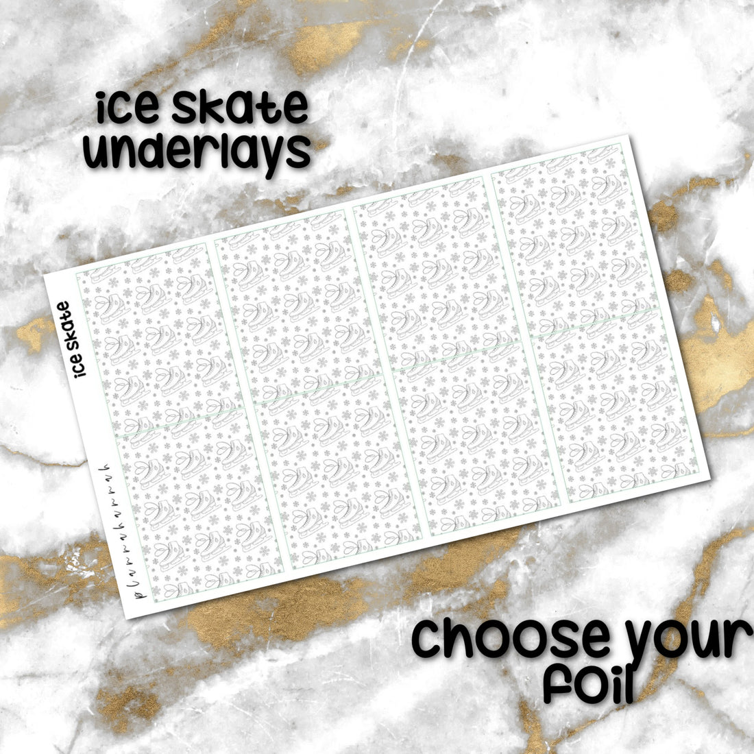Ice Skate | Foiled Holiday Underlays
