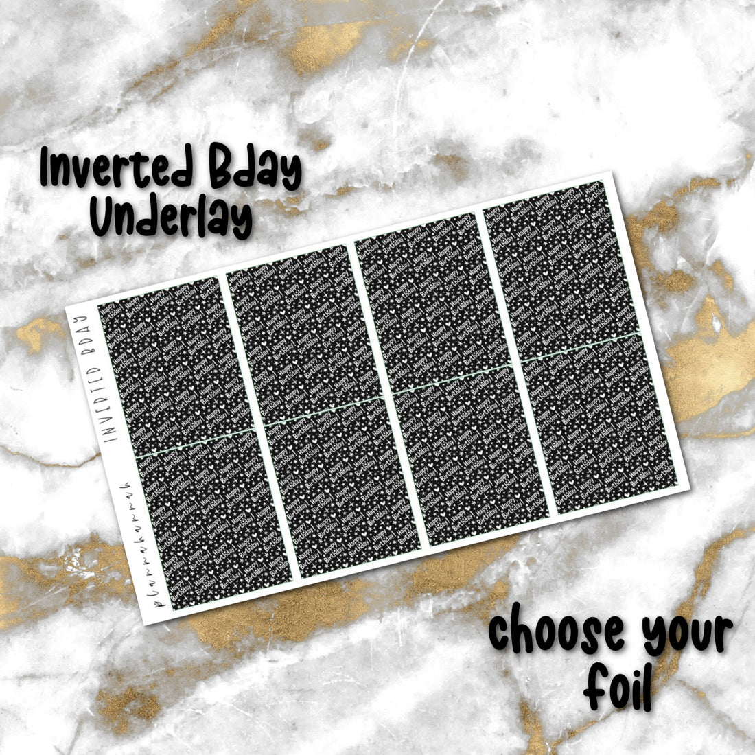 Inverted Birthday | Foiled Underlay