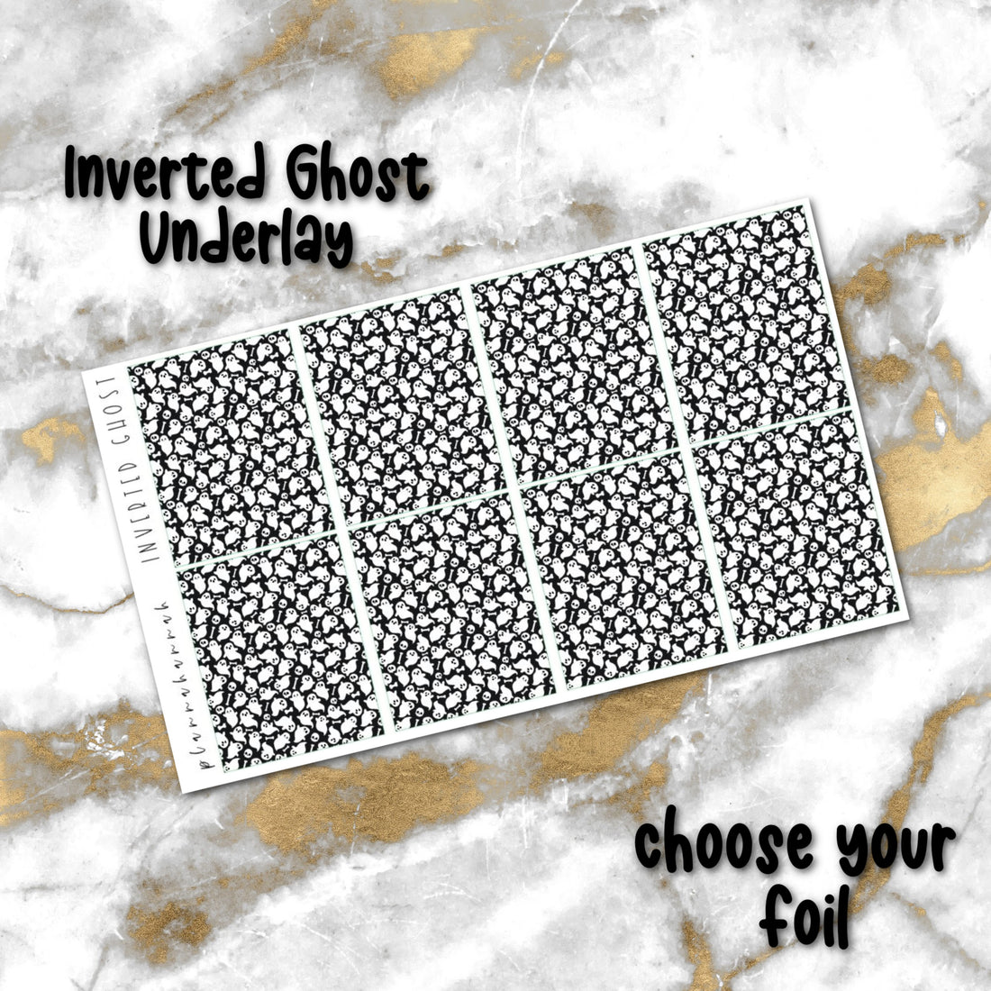 Inverted Ghosts | Foiled Halloween Underlays
