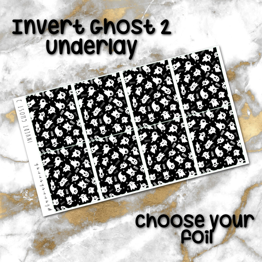 Inverted Ghost 2 | Foiled Halloween Underlays