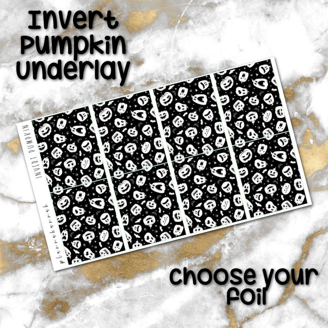 Inverted Pumpkin | Foiled Halloween Underlays