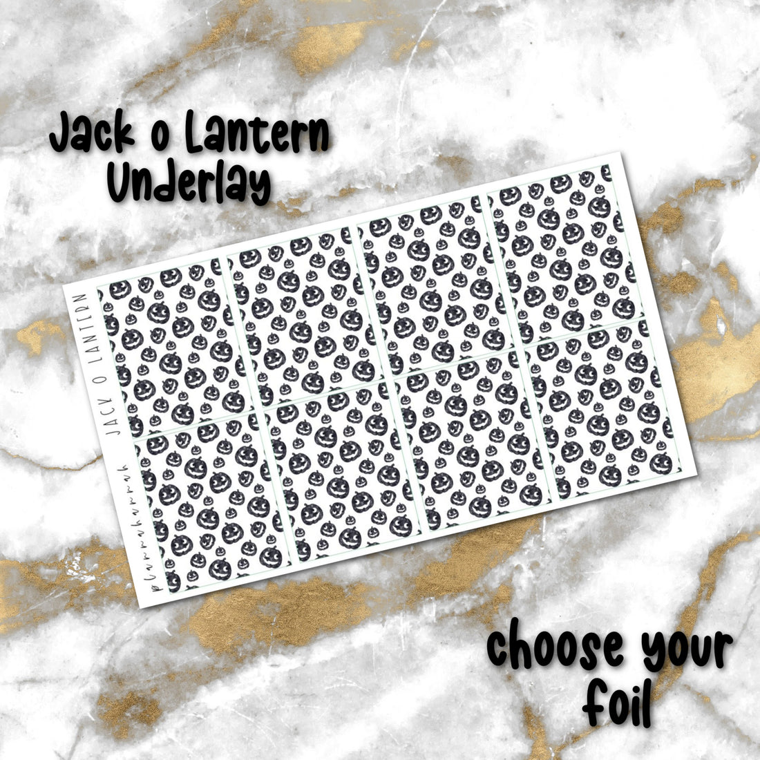 Jack o Lantern | Foiled Halloween Underlays