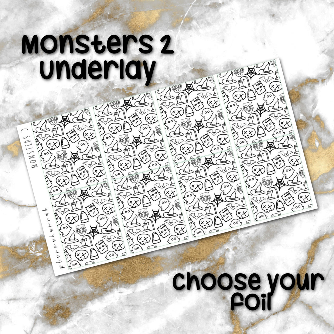 Monsters 2 | Foiled Halloween Underlays