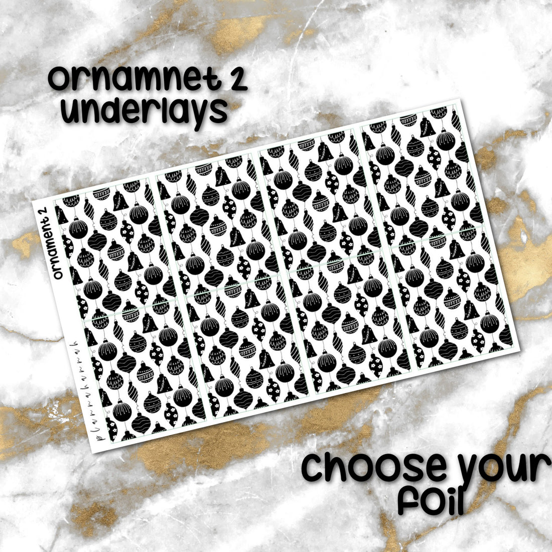 Ornaments 2 | Foiled Holiday Underlays