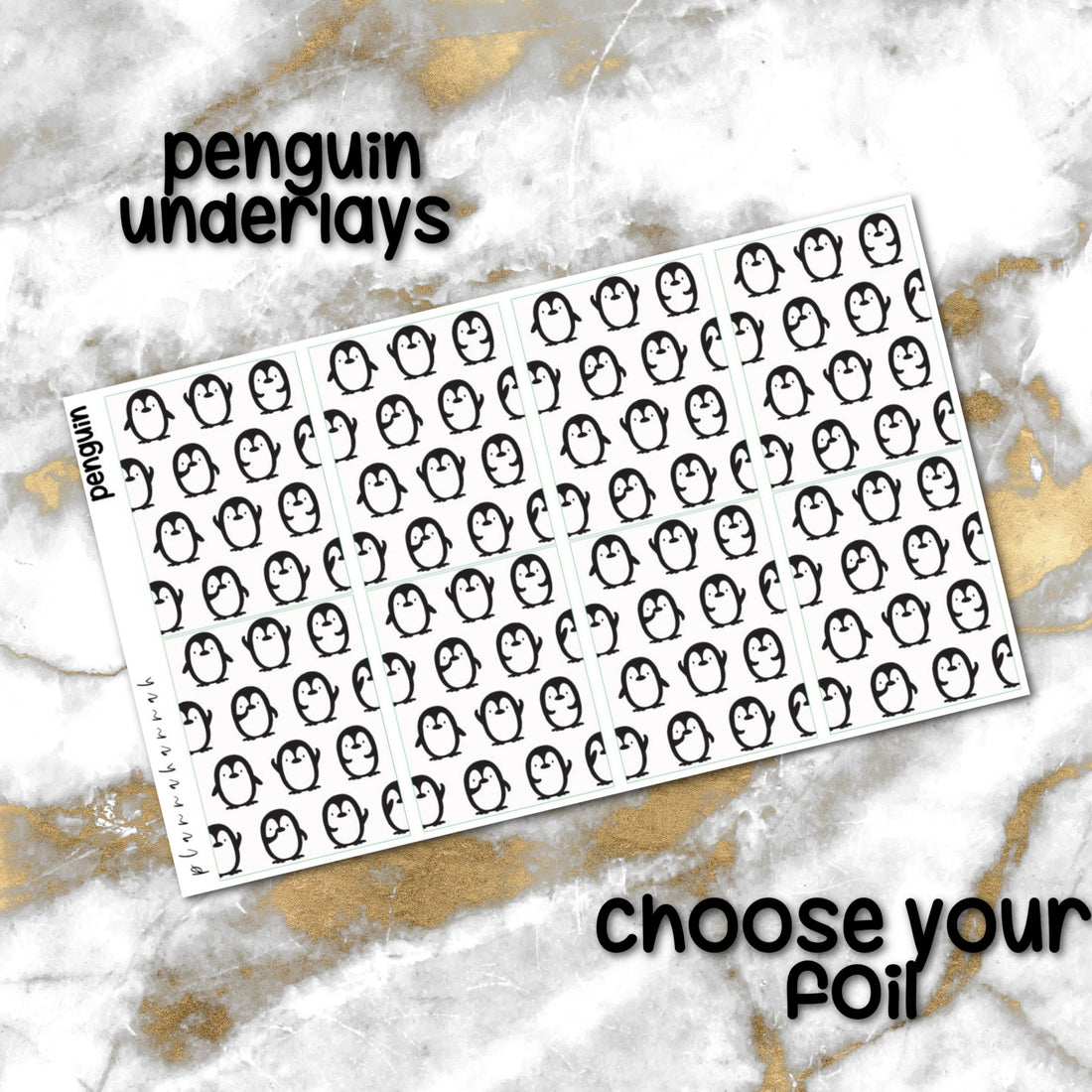 Penguin | Foiled Holiday Underlays