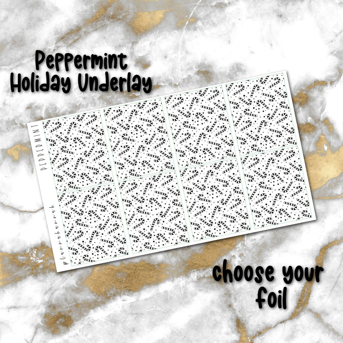 Peppermint | Foiled Holiday Underlays