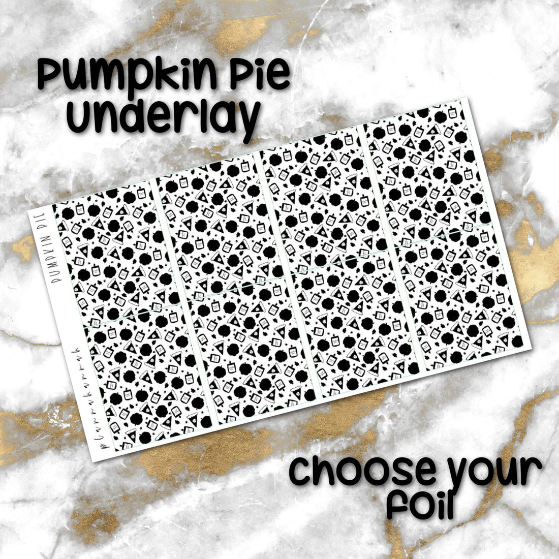 Pumpkin Pie | Foiled Halloween Underlays
