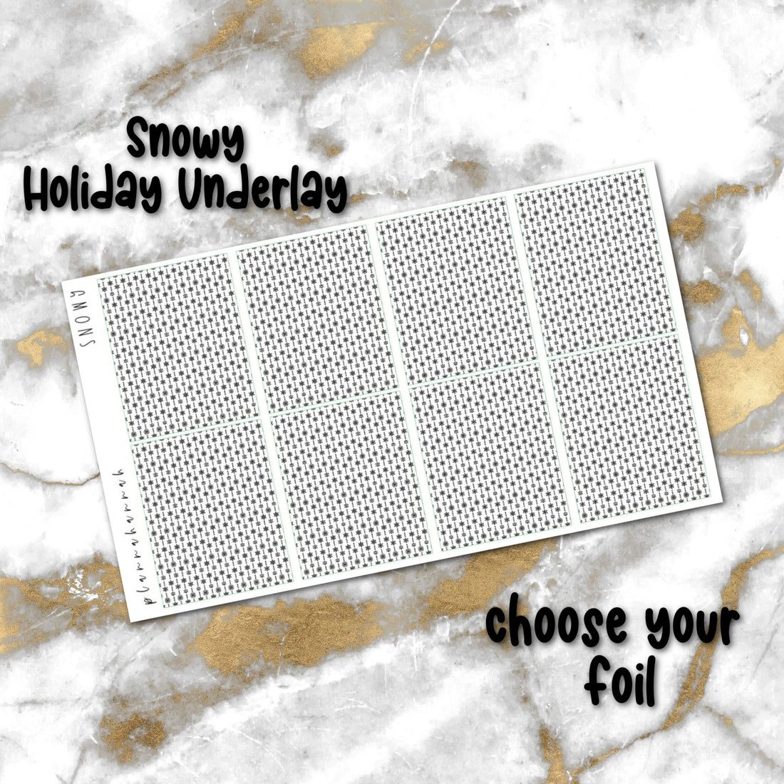 Snowy | Foiled Holiday Underlays