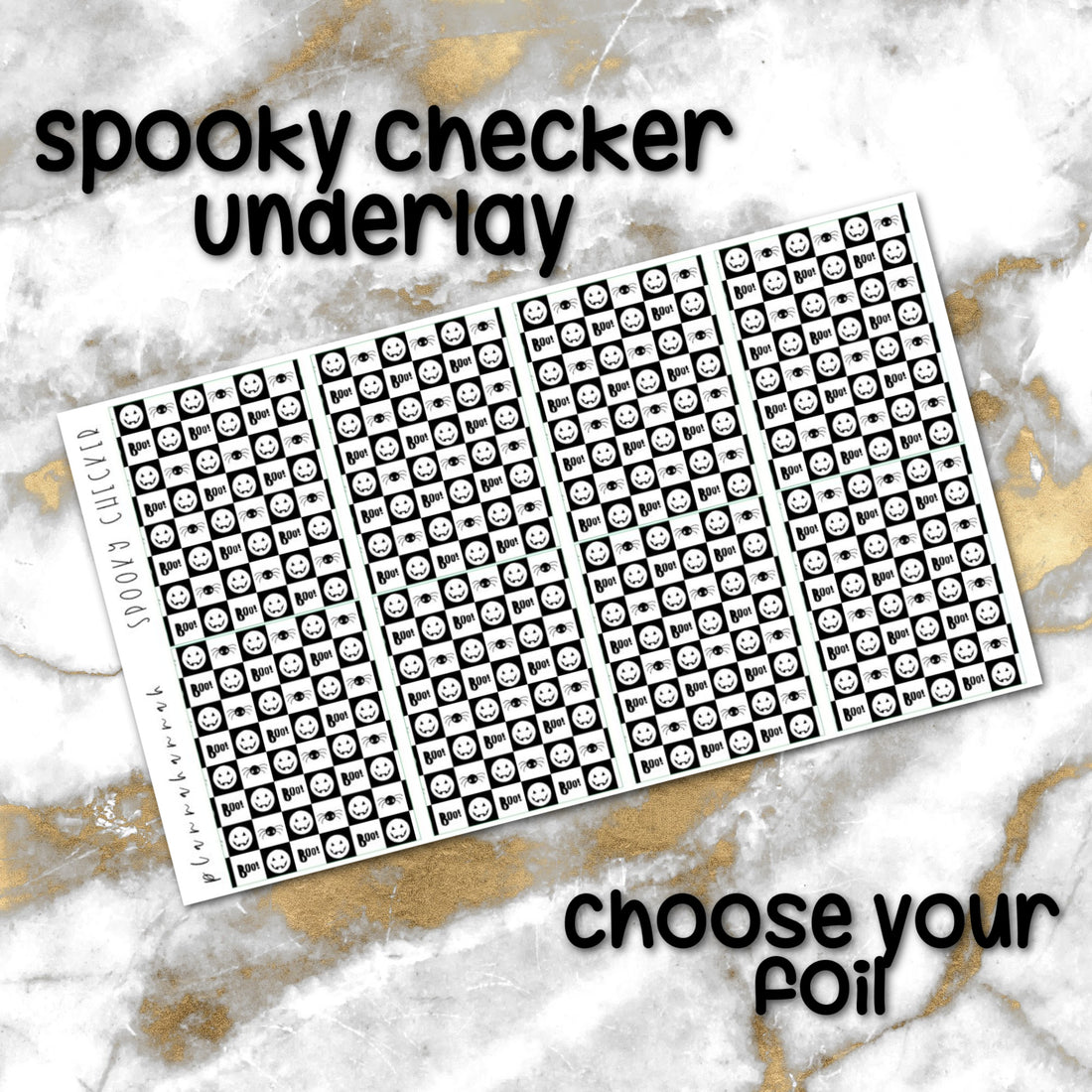 Spooky Checker | Foiled Halloween Underlays