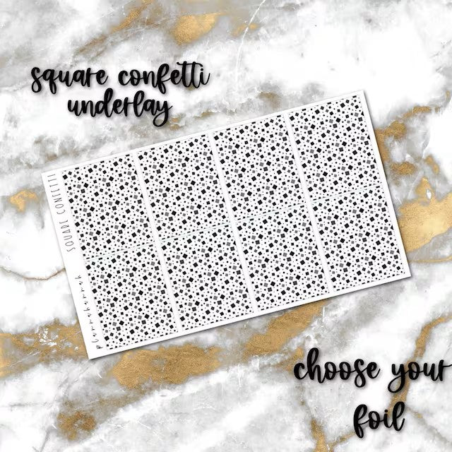 Square Confetti | Foiled Underlay