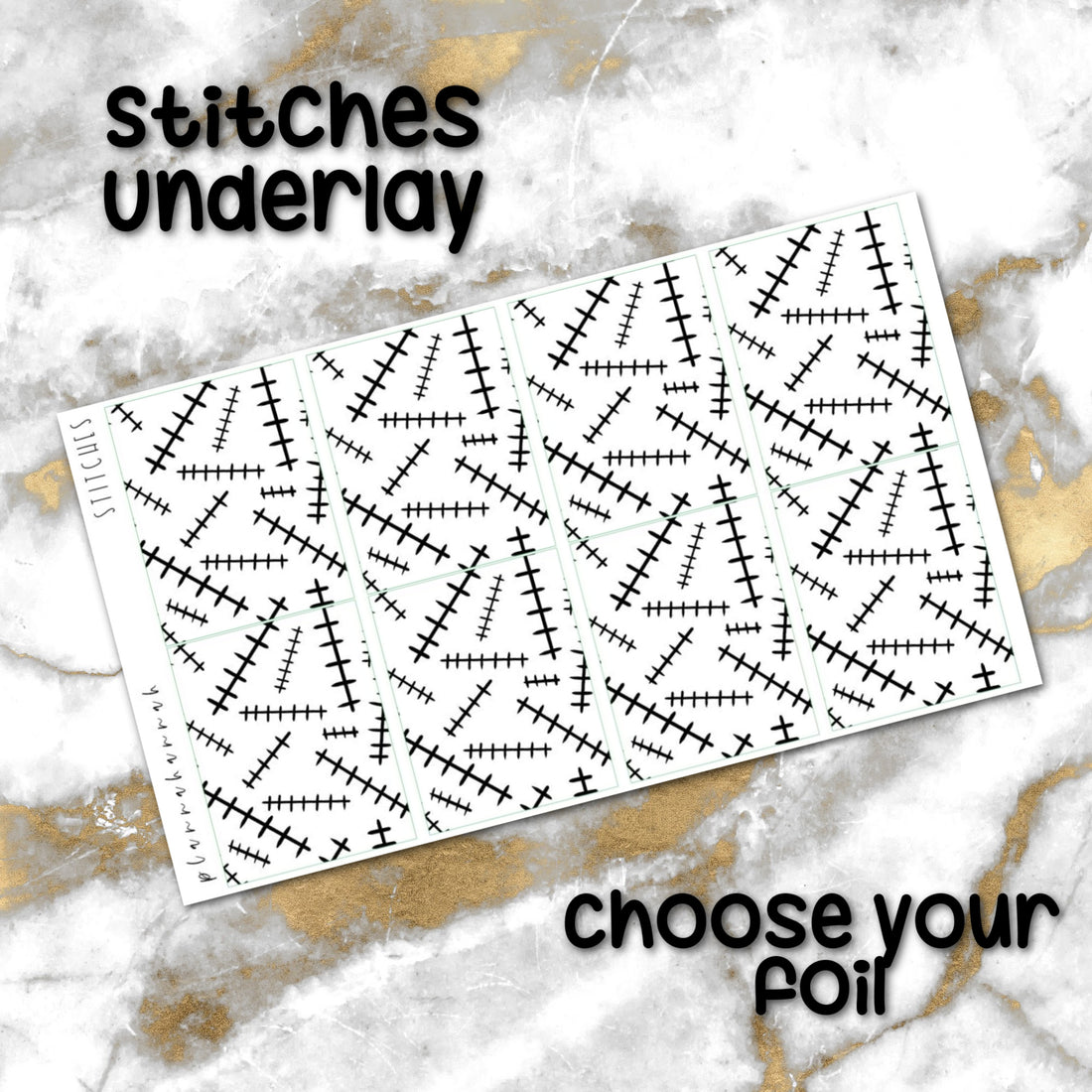 Stitches | Foiled Halloween Underlays