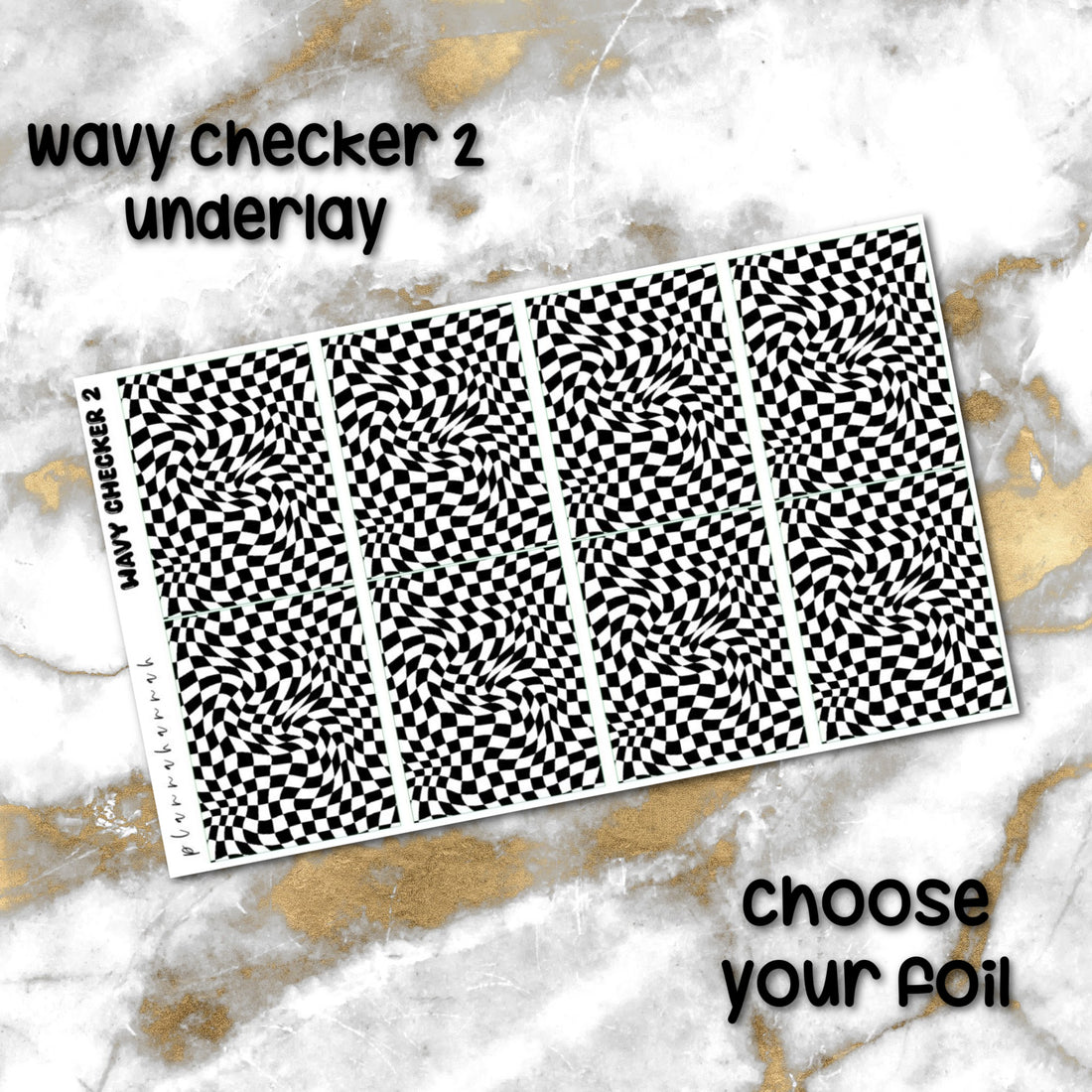Wavy Checker 2 | Foiled Underlay