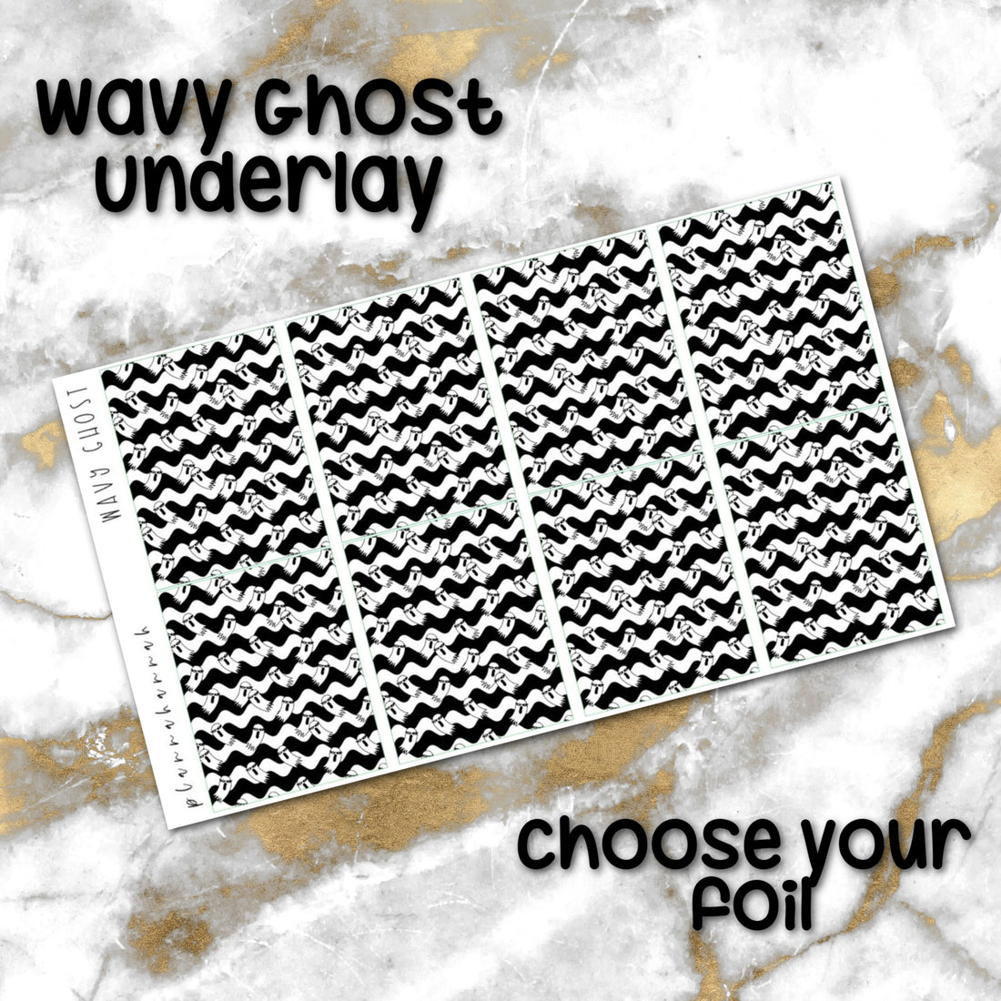 Wavy Ghost | Foiled Halloween Underlays