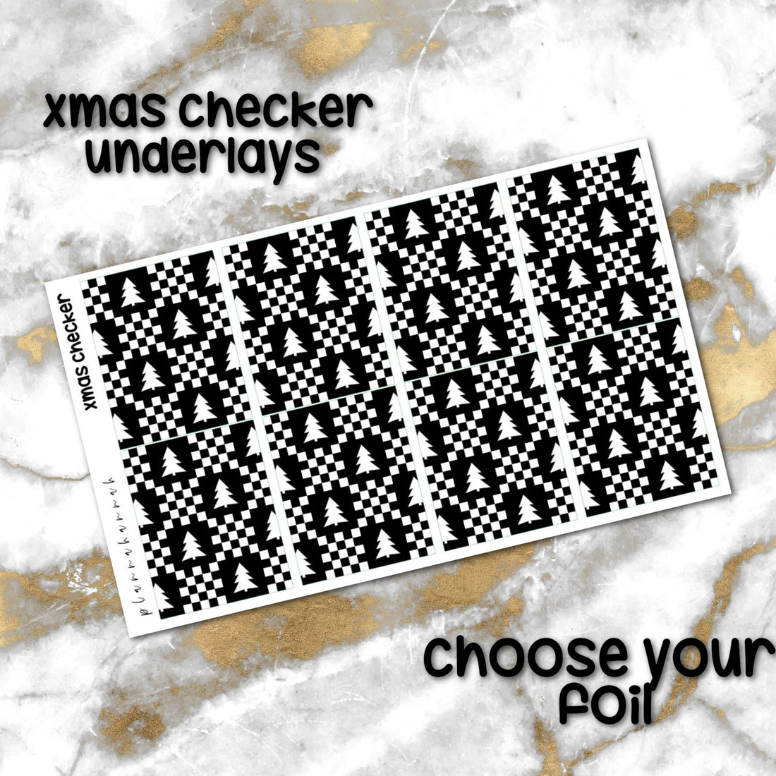 Xmas Checker | Foiled Holiday Underlays