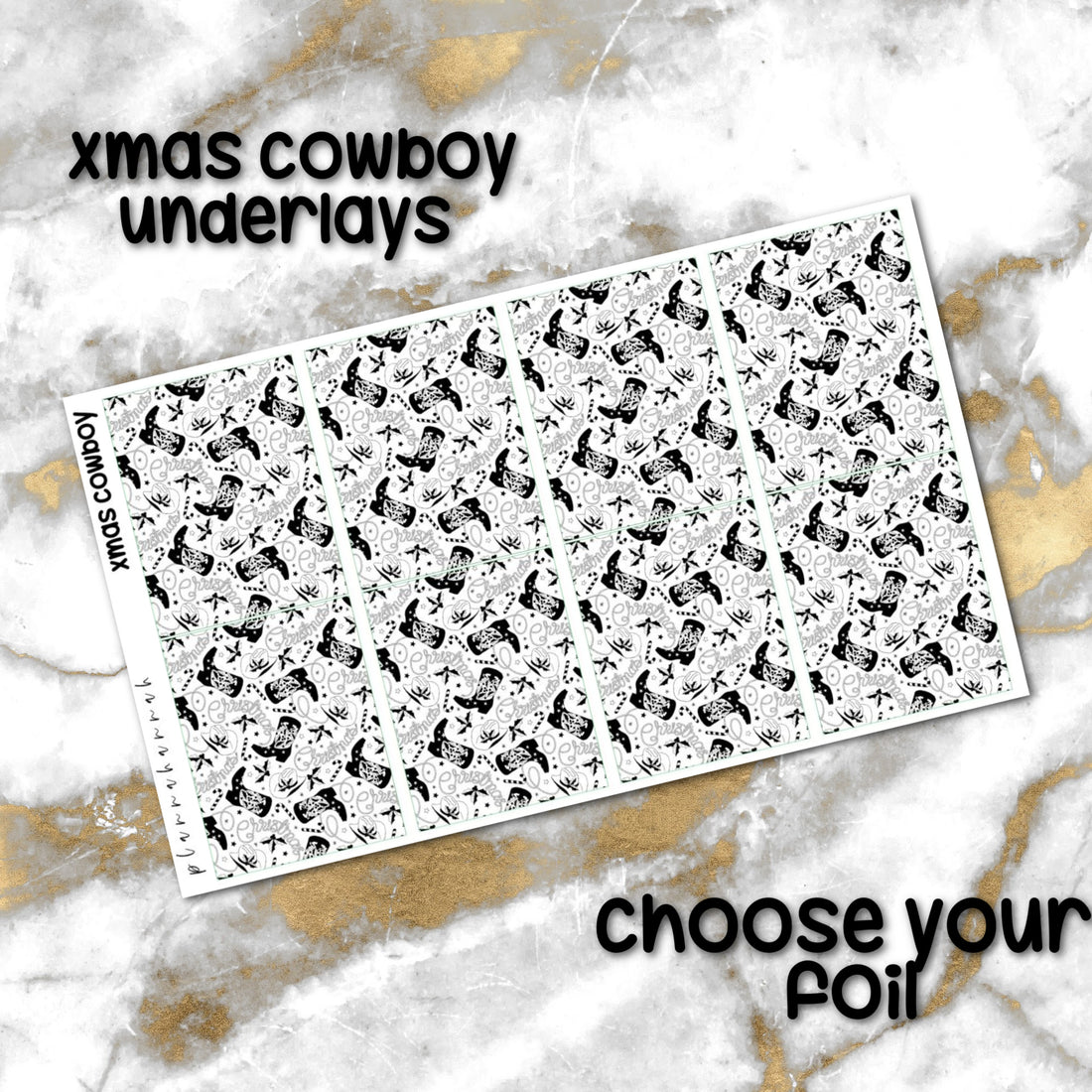 Xmas Cowboy | Foiled Holiday Underlays