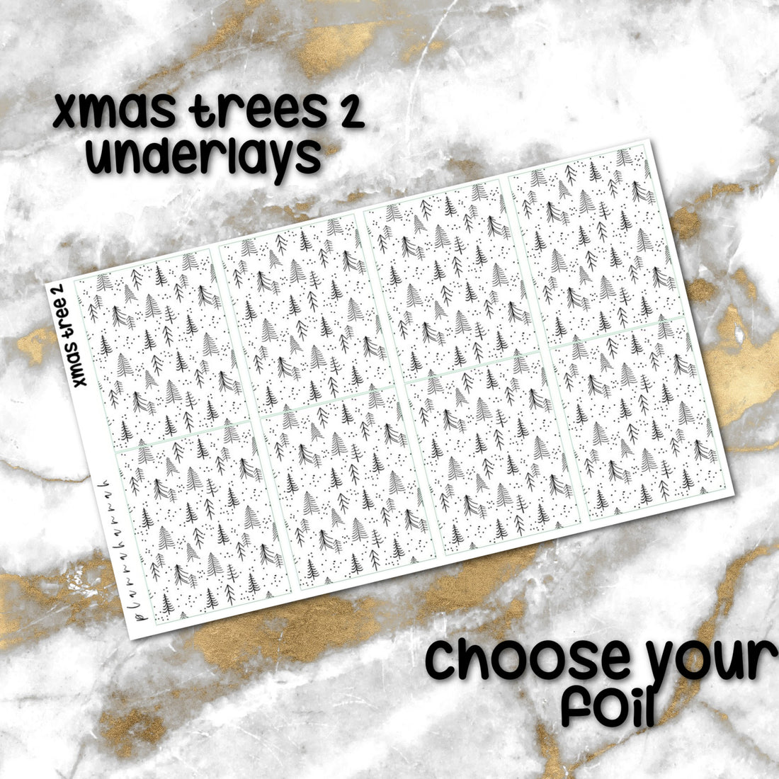 Xmas Trees 2 | Foiled Holiday Underlays