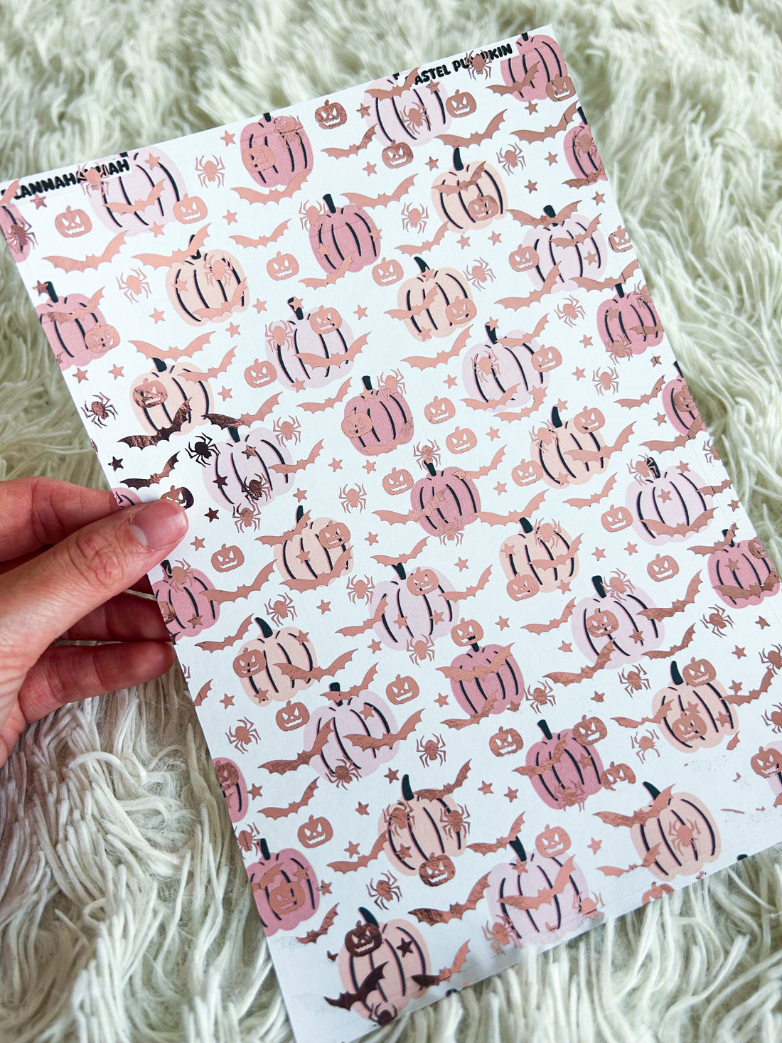 Pink Pumpkin | Halloween Foiled A5 Paper