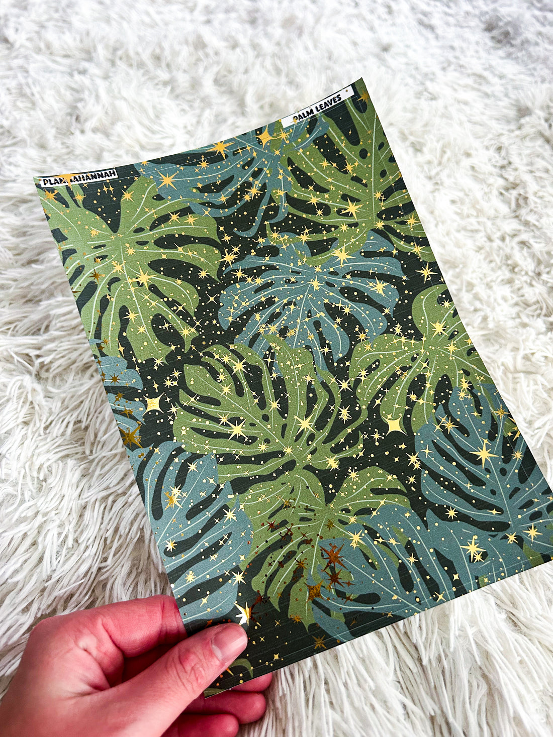 Monstera Leaves | Foiled A5 Paper
