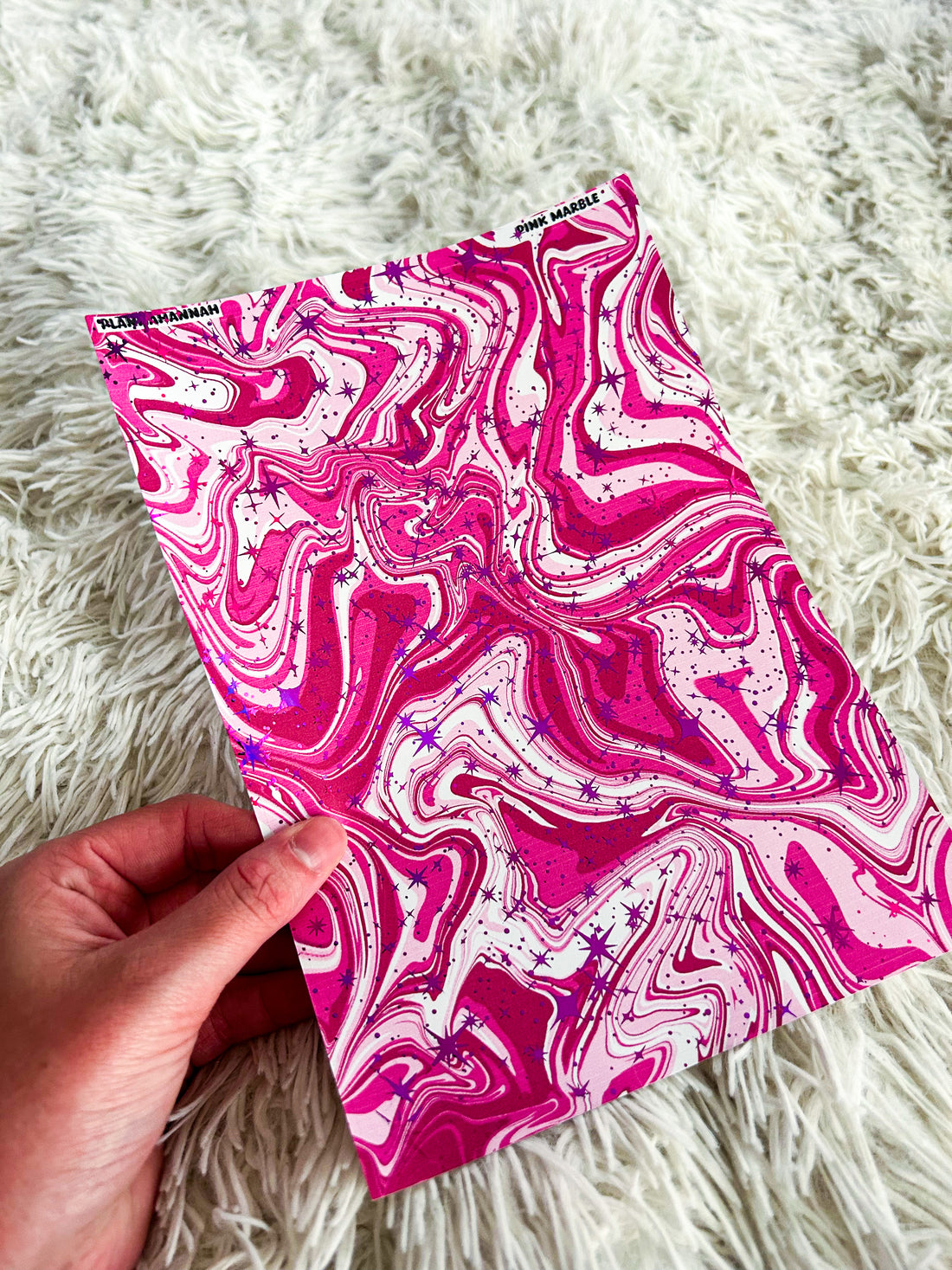 Pink Marble | Foiled A5 Paper