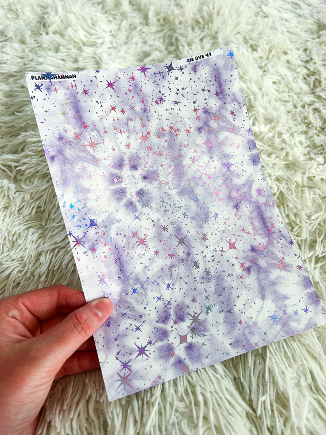 Purple Tie Dye | Foiled A5 Paper