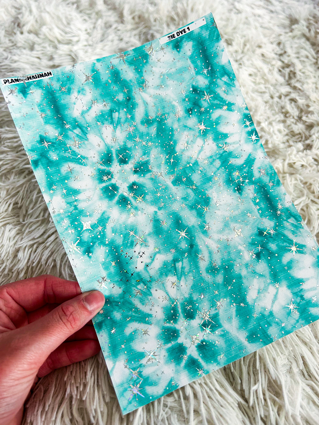 Teal Tie Dye | Foiled A5 Paper