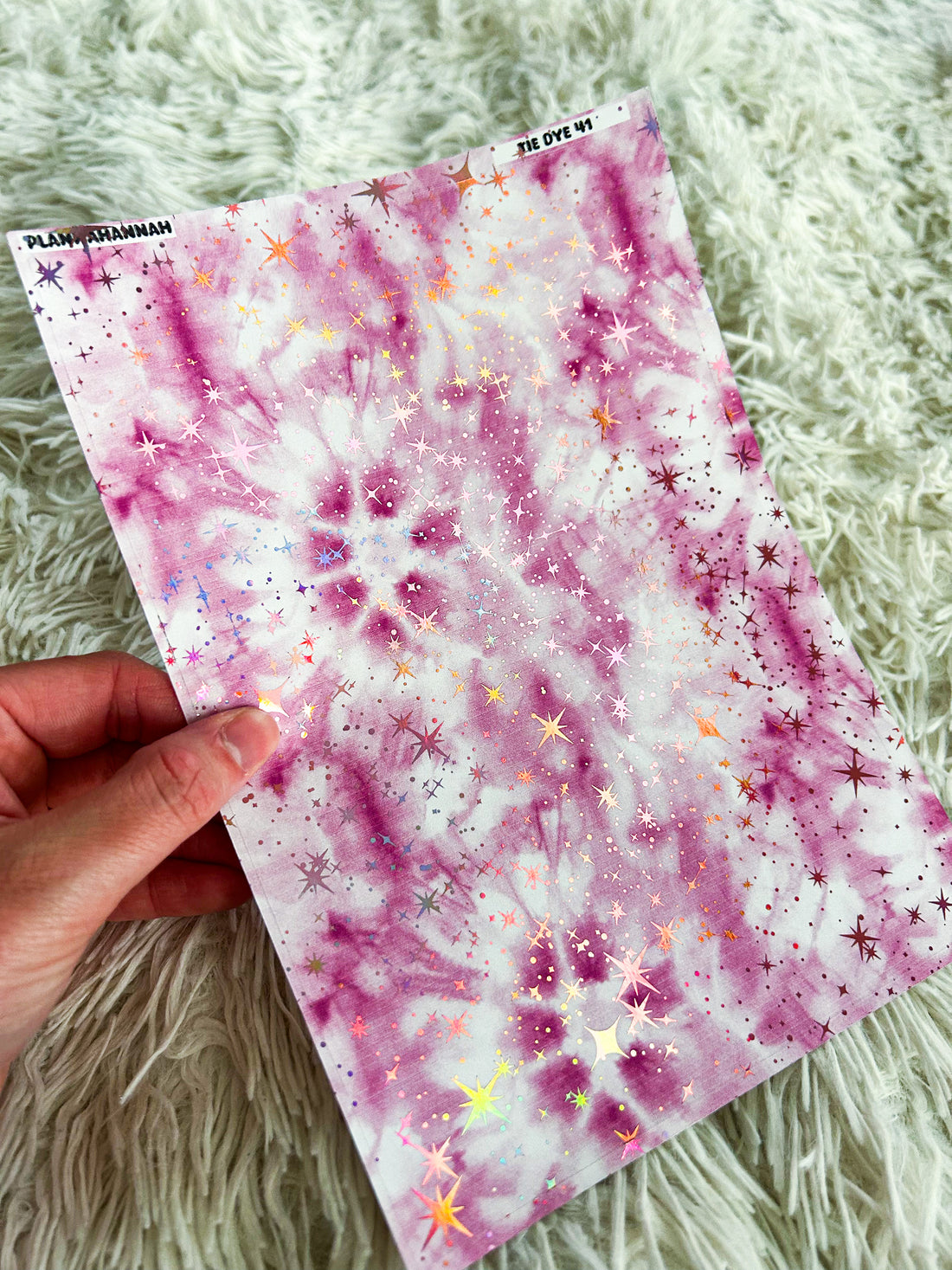 Pink Tie Dye | Foiled A5 Paper