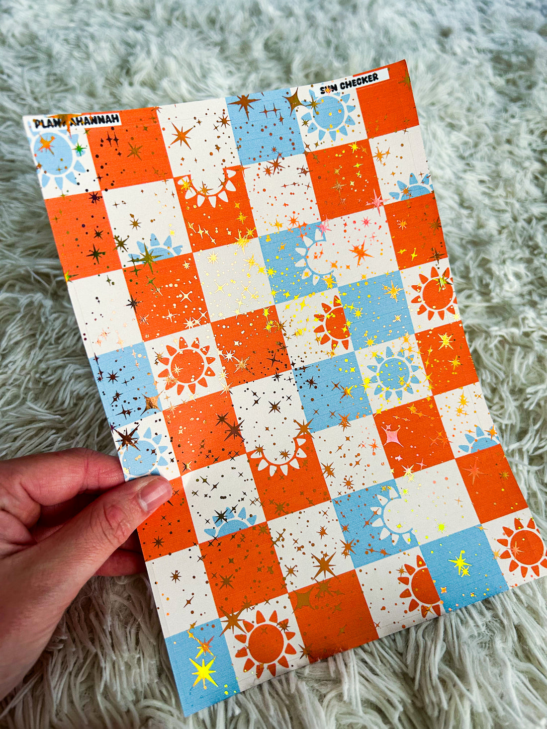 Sun Checker | Foiled A5 Paper