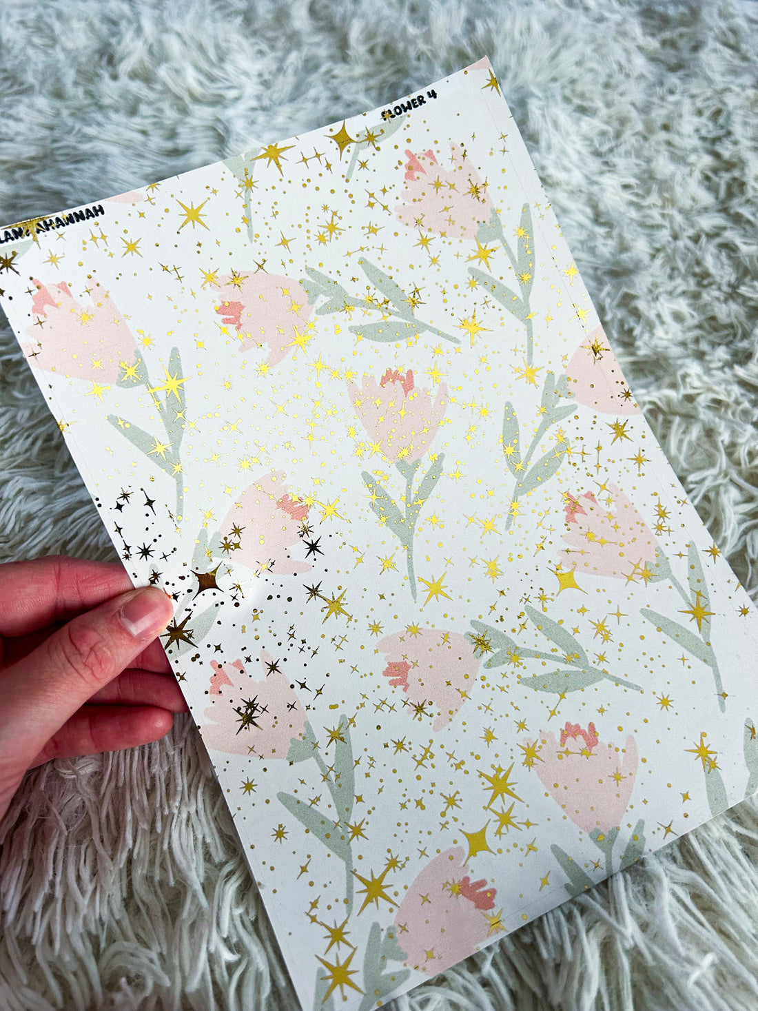 Flower 4 | Foiled A5 Paper