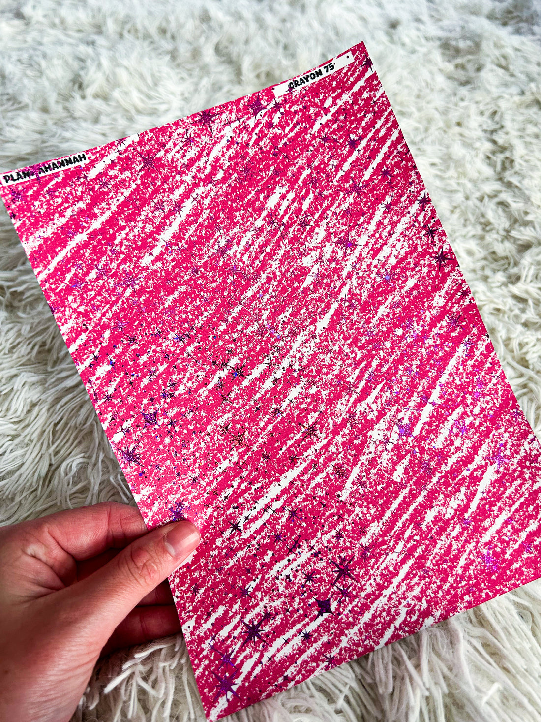 Magenta Crayon | Foiled A5 Paper