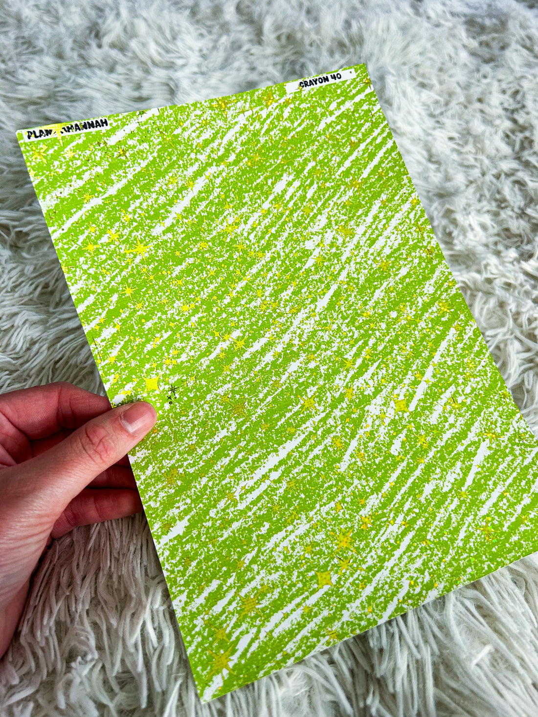 Lime Crayon | Foiled A5 Paper