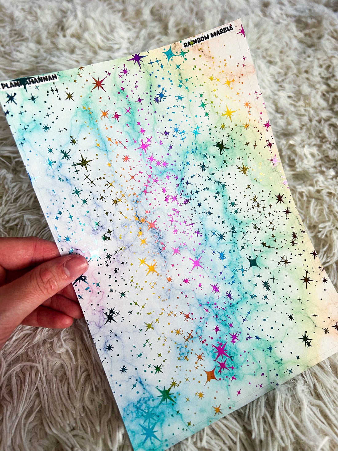 Rainbow Marble | Foiled A5 Paper