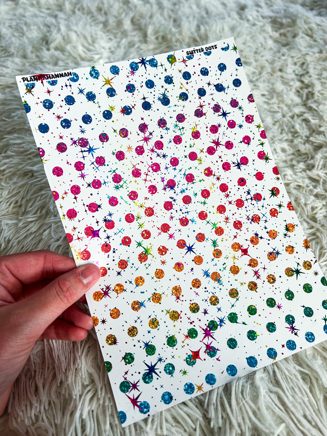 Glitter Dots | Foiled A5 Paper