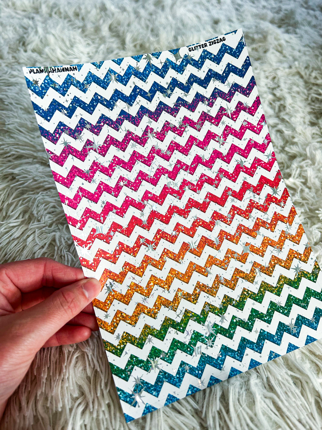 Glitter Zigzag | Foiled A5 Paper