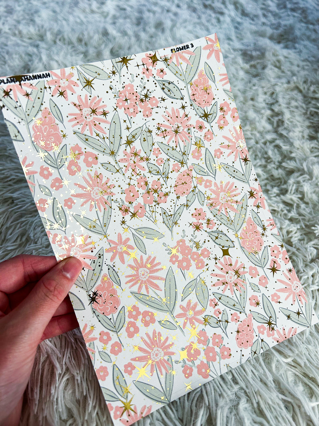 Flower 3 | Foiled A5 Paper
