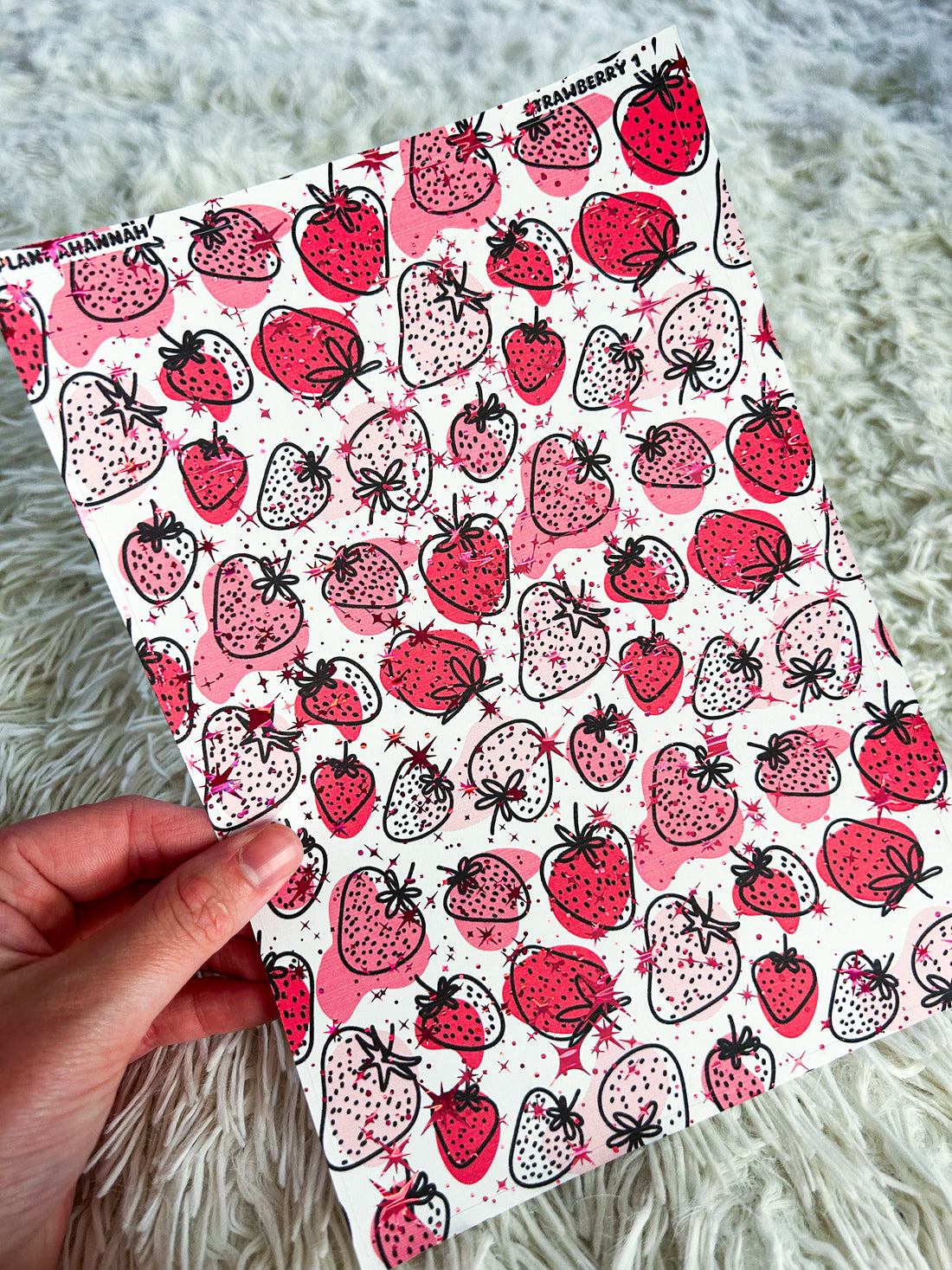Strawberry 1 | Foiled A5 Paper